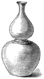 Gourd-shaped Bottle of yellowish stone-colour Crackle.