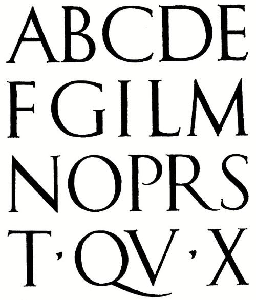 gothic calligraphy alphabet with strokes